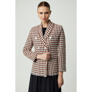 Veste pour femme GRIMELANGE MERAN, col long, manches longues, détail boutonné, veste en tweed - Product Image 1