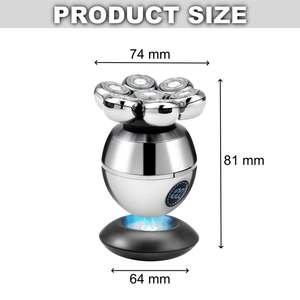 Afeitadora Eléctrica Inalámbrica USB para Hombre, Mini Máquina de Afeitar Rotativa, Recortadora de Vello Nasal y Patillas, Estándar IPX7 - Product Image 3