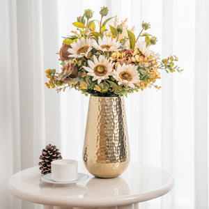 <b>Vintage</b> Style Metal Hammered Flower <b>Vase</b> Gold Finished Perfect for Home Wedding Tableware Decoration Flower <b>Vase</b> - Product Image 5