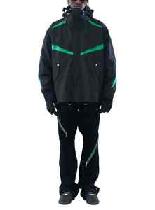 Veste Safari Homme Oversize Imperméable Hiver Entraînement Baseball Col Montant Logo Avant Double Étanchéité Lettres - Product Image 5