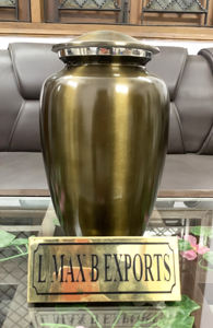 Urnas de cremación para adultos de color cereza transparente de metal para cenizas humanas con bolsa de terciopelo gratis precio al por mayor - Product Image 3