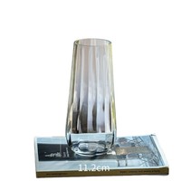 Vase en verre moderne de luxe peint à l'or, transparent, pour arrangement floral, objet décoratif de table