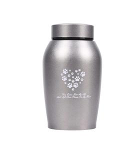 Urne pour animaux de compagnie en acier inoxydable Urnes de qualité supérieure pour cendres de chien et de chat Urnes de taille appropriée pour cendres d'animaux de compagnie (gris moyen) - Product Image 6