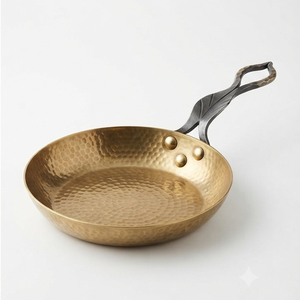 Hammered Brass Fry <b>Pan</b> With <b>Lid</b> Gold Finished For Home Kitchen Cookware Stovetop Cooking <b>Pan</b> Durable <b>Frying</b> <b>Pans</b> - Product Image 2