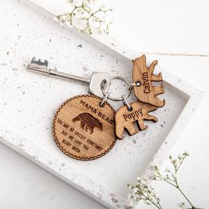 Charme de poisson personnalisé mignon, petit charme pour porte-clés de pêche, cadeau de porte-clés en bois gravé au laser pour anniversaire Noël - Product Image 4