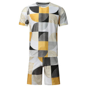 Personalizado al por mayor hombre corto conjunto de alta calidad Dtg impreso OEM más tamaño 2 piezas corto conjunto de los hombres - Product Image 5