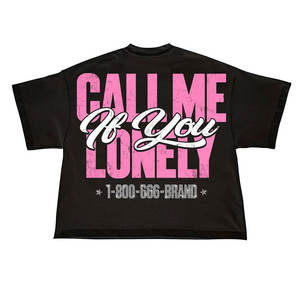 Camiseta estampada hecha de algodón al por mayor de primera calidad, ropa de calle, camiseta estampada personalizada con cuello redondo de talla grande a la moda - Product Image 3