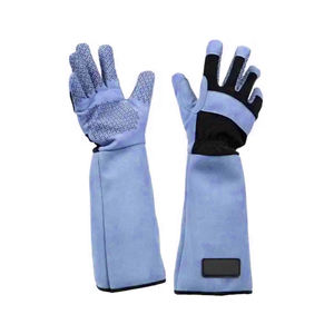 Gants de soudage en cuir OEM texturé 7 oz épaisseur 16 pouces anti-chimique résistant à la chaleur sécurité travail à la main gants en cuir pas cher - Product Image 3
