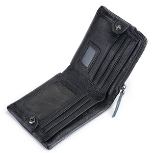 Portefeuilles pour hommes en cuir véritable personnalisés de haute qualité avec une grande promotion Portefeuille fin en cuir pour hommes - Product Image 2