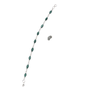 925 Sterling Silver Handmade Gemstone Malachite Spinner Bracelet 925 Timbre Meilleure Qualité Solide Designer Cadeau De Mariage Bijoux - Product Image 1