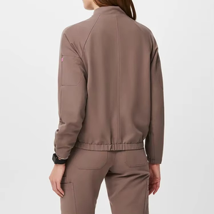 Tenues médicales personnalisées, ensembles de blouses d'infirmière, pantalons de jogging d'hôpital tendance, ensembles de blouses en spandex avec fermeture éclair, uniformes médicaux pour femmes - Product Image 6