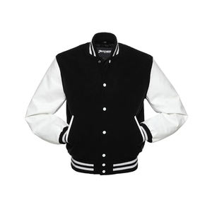 Veste de baseball universitaire unisexe personnalisée, manches en cuir, coupe ample, logo frontal, coupe-vent, laine chauffante, respirante, design d'hiver - Product Image 6