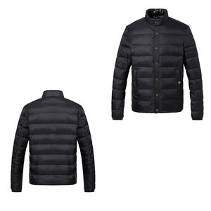 Vestes d'hiver matelassées pour hommes, couleur noire, fermeture éclair intégrale, rembourrage en coton, duvet de canard, chaudes, vente en gros - Product Image 6