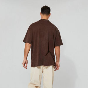 Boxy hommes surdimensionné t-shirt hommes T-Shirts à manches courtes décontracté col rond chemises classique basique t-shirt mode plaine pull t-shirts - Product Image 1