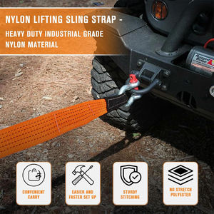 2 sangles de levage en nylon robuste de 2 po x 10 pi, capacité de 15 000 lb, super - Product Image 6