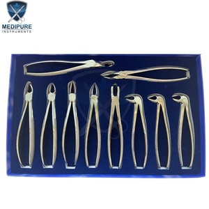 Ensemble de pinces dentaires professionnelles Instruments d'extraction de dents en acier inoxydable Kit de chirurgie buccale pour Cliniques Instruments dentaires - Product Image 3