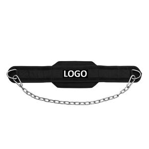 Cinturón de Neopreno Personalizado al por Mayor con Logotipo para Levantamiento de Pesas, Ofrece Soporte Lumbar y Funciones de Dominadas con Cadena de Acero - Product Image 4