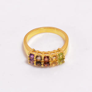 แหวนชุบทองสไตล์คลาสสิกสีเงินสเตอร์ลิง925อัญมณีผสมหินธรรมชาติเหมาะเป็นของขวัญสำหรับปาร์ตี้งานแต่งงานที่สมบูรณ์แบบสำหรับผู้หญิง - Product Image 2