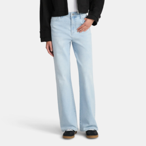 Venta al por mayor de algodón Denim Jeans Casual Mujer Pantalones Vintage Washed Loose Leg High Waist Baggy Denim Jeans para las mujeres - Product Image 2