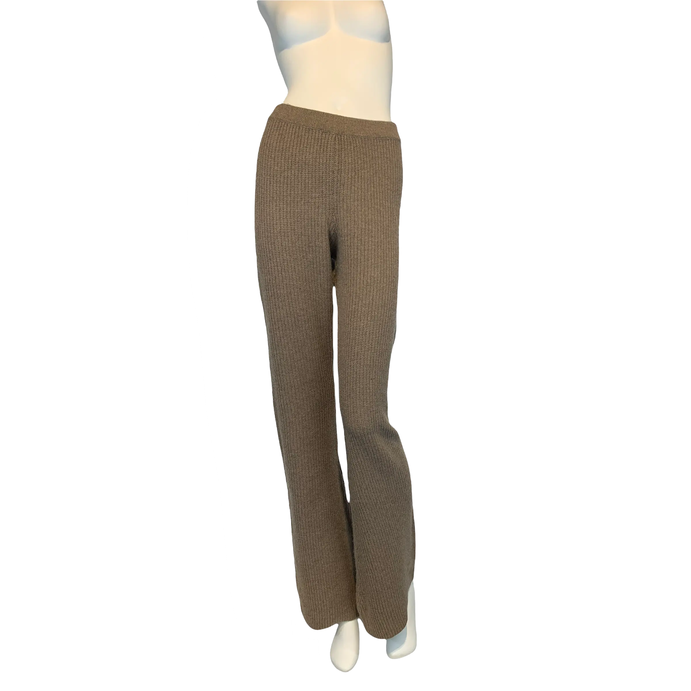 High Level Quality Women Made in Italy casual knitted comfortable Pants/Trousers 90% Wool 10% Cas