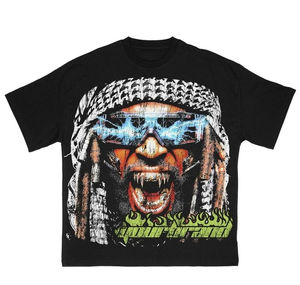 Camiseta Hip Hop gráfica personalizada para hombre en blanco con patrón de letras 100% algodón Impresión digital transpirable - Product Image 1