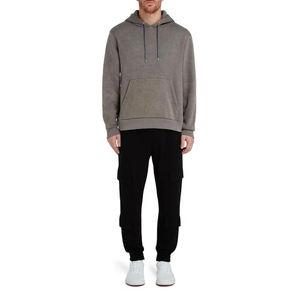 Sweat à capuche unique pour homme, lavage à l'acide, personnalisé, de haute qualité, 100% coton, noir uni, coupe régulière pour l'hiver, impression numérique, sweat à capuche pour homme - Product Image 3