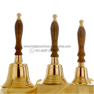 Campanas de Iglesia Talladas a Mano en Latón CB29775-B, Metal Dorado, Características Religiosas, Suministros de Iglesia Hechos a Mano - Product Image 2