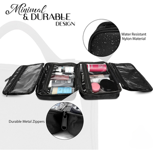 กระเป๋าเดินทางแบบแขวนกระเป๋าเครื่องสำอางแบบพับเก็บได้กระเป๋ากันน้ำพร้อมตะขอแขวนสำหรับห้องน้ำฝักบัว - Product Image 2