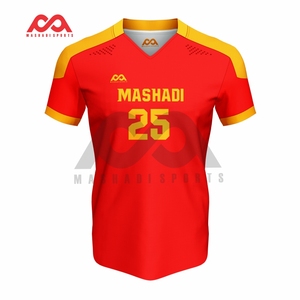 เสื้อฟุตบอล MashadiSports แบบสั่งทำพิเศษ คอวี แขนสั้น ระบายเหงื่อได้ดี สำหรับผู้ใหญ่ ทั้งชายและหญิง ผ้าโพลีเอสเตอร์ 180 กรัม - Product Image 5