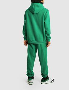 Ensemble de survêtement personnalisé 100 % coton pour homme, grande taille, écologique, durable, respirant, avec épaules tombantes et broderie 3D, poids lourd - Product Image 2