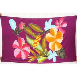 100% Fine Quality Rayon Hand-Painted Hawaiian Sarongs Pareo Custom Wholesale Beachwear Cover Asia <b>Pacific</b> Islands HPGU066-01-200 - Product Image 1