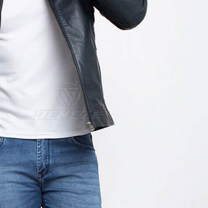 Veste d'hiver pour homme en cuir, couleur unie, respirante, design personnalisé, streetwear, vente chaude, prix raisonnable - Product Image 5