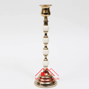 Indoor and <b>Outdoor</b> Decorations Brass <b>Candle</b> Pillar <b>Holder</b> Elegant Design Brass <b>Candle</b> <b>Holder</b> Set of 2 for Wedding Decor - Product Image 2