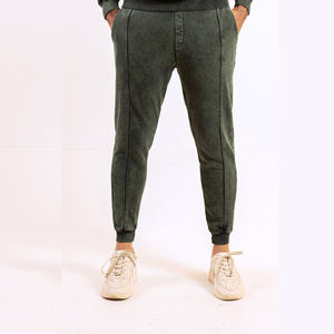 Jogging évasé personnalisé délavé à l'acide ensemble de sweat à capuche coton polaire maigre soleil délavé survêtement imprimé en détresse survêtements pour l'hiver - Product Image 3