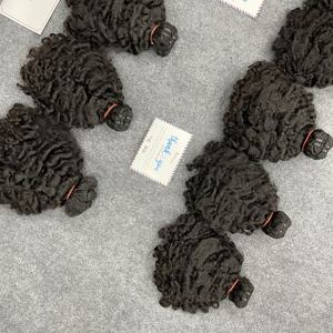 MEILLEURE QUALITÉ!!!! Trame Top Vente Grandes Extensions de Cheveux Crépus Curl 100% Extension de Cheveux Humains Vietnamiens Trame de Cheveux - Product Image 4