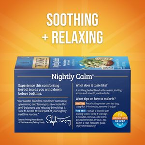 Twinings Nightly Calm Herbal <b>Tea</b> Individually Wrapped Bags, 20 Count (Pack of 6) 120 Teabags - Product Image 6