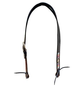 Brida de caballo occidental de cuero ecuestre de primera calidad, logotipo personalizado, oreja dividida, tallado con cuentas, caballete de equitación - Product Image 4