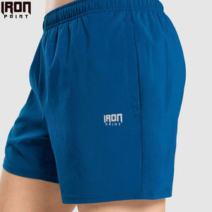 Factory Direct 2023 Short de sport pour hommes Logo personnalisé de haute qualité 100% Polyester Spandex décontracté Style solide teint uni Anti-rides - Product Image 5