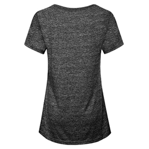 Premium Women Polyester/Cotton V-neck Casual Breathable Plus Size Logo T <b>Shirts</b> Soft Loose Fit Summer Stylish Basic Tee Top - Product Image 3