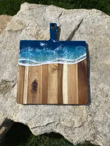 Tabla de cortar de bambú de madera de mango con acabado de resina de diseño más moderno 2025 para cocina de pizza fabricante directo - Product Image 5