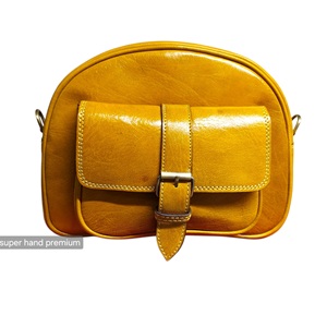 Women's Vintage <b>Mini</b> Crossbody Shoulder Handbag Compact Daily Use Yellow Fashion Portable All Seasons Lightweight Buckle Closure - Product Image 1