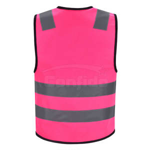 Gilet de sécurité haute visibilité durable pour hommes, matière respirante, bandes réfléchissantes, pour travailleurs, usage extérieur, circulation, industrie - Product Image 3