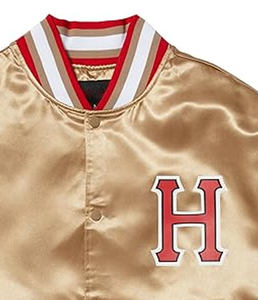 Chaqueta Bomber Varsity de Pana de Poliéster con Cuello Alto, Multicolor, para Invierno - Product Image 4