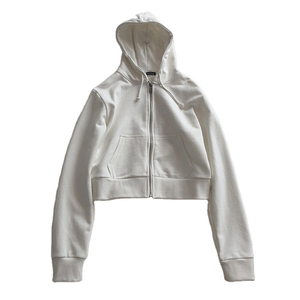 Sudadera Corta con Cremallera para Mujer, Talla Grande, Logotipo Estampado, Informal, de Algodón, Bloques de Color, Temporada de Invierno, Logotipo Frontal - Product Image 5