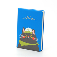 Cuaderno de Tapa Dura de Cuero PU A5, Estilo Kawaii, con Grano Vertical, Diario, Agenda