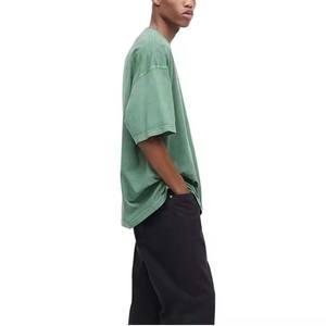 Ropa de verano transpirable de secado rápido, camisetas teñidas lisas para hombres, camisetas ajustadas hechas a medida para hombres, camisetas de algodón de Color sólido con timbre - Product Image 6