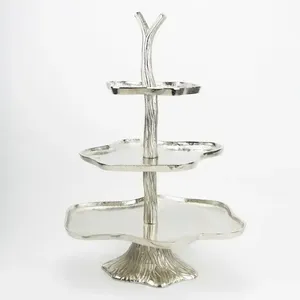 Soporte de aluminio para pasteles de 3 niveles, soporte para cupcakes, postre, pastelería, exhibición de dulces para boda, fiesta de cumpleaños, evento - Product Image 1