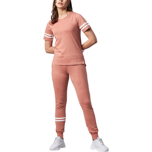 ชุดวอร์มสองชิ้นสำหรับผู้หญิงชุดวอร์มสองชิ้นสำหรับฤดูร้อนดีไซน์ใหม่แนวสตรีทแขนสั้นมีสไตล์ - Product Image 1