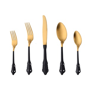 Juego de cuchillos y tenedores de cuchara de latón de buena calidad para Hotel, restaurante, hogar y bodas, juegos de cubiertos de latón reutilizables. - Product Image 4