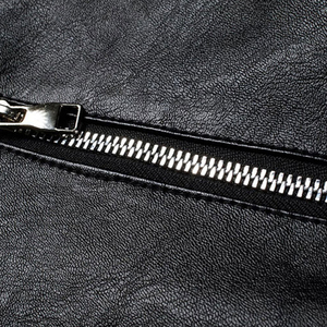 แจ็กเก็ตหนังแฟชั่นผู้ชายกันลมพร้อมคอตั้ง - Product Image 6